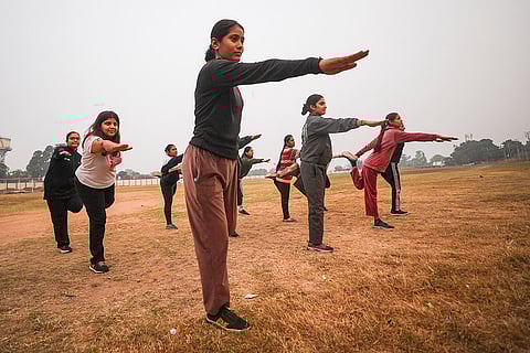 College girls prepare for SI exams