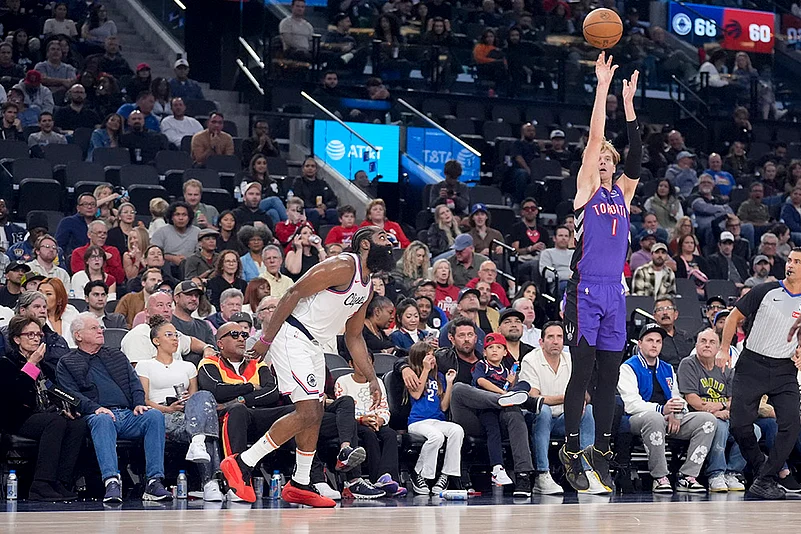 Tornado Raptors vs Los Angeles Clippers Basketball match photo gallery_ Gradey Dick