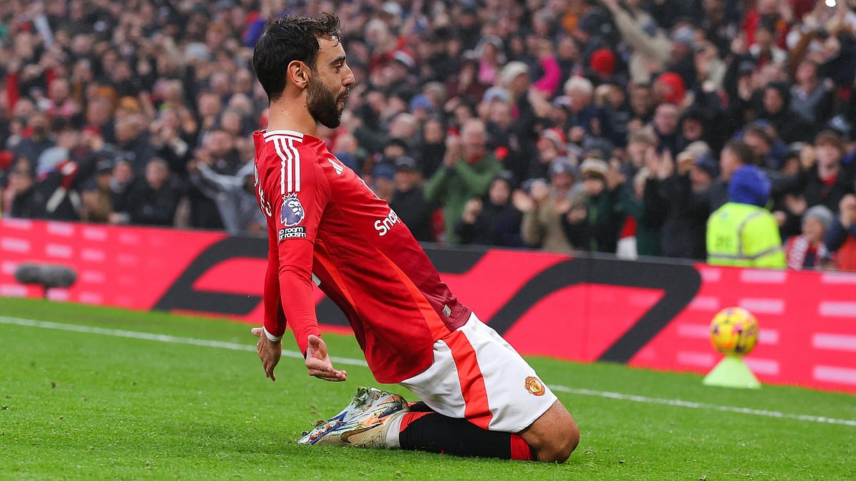 Manchester United goalscorer Bruno Fernandes - null