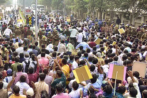 Aspirants protest over govt exams scheduling in UP
