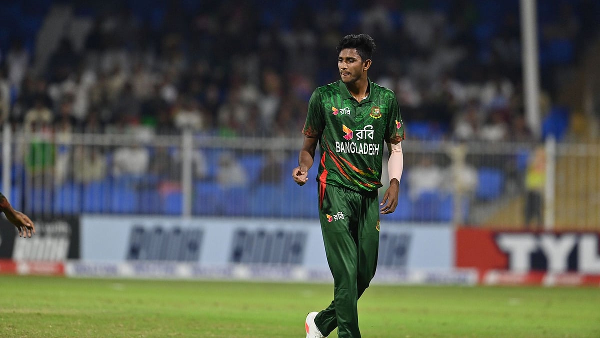 Photo: X | BD Cric Time : Bangladesh speedster Nahid Rana made his ODI debut against Afghanistan in the 3rd ODI in Sharjah.