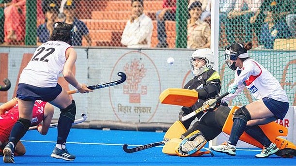 X/asia_hockey : Japan and South Korea in action at the Women's Asian Champions Trophy 2024.