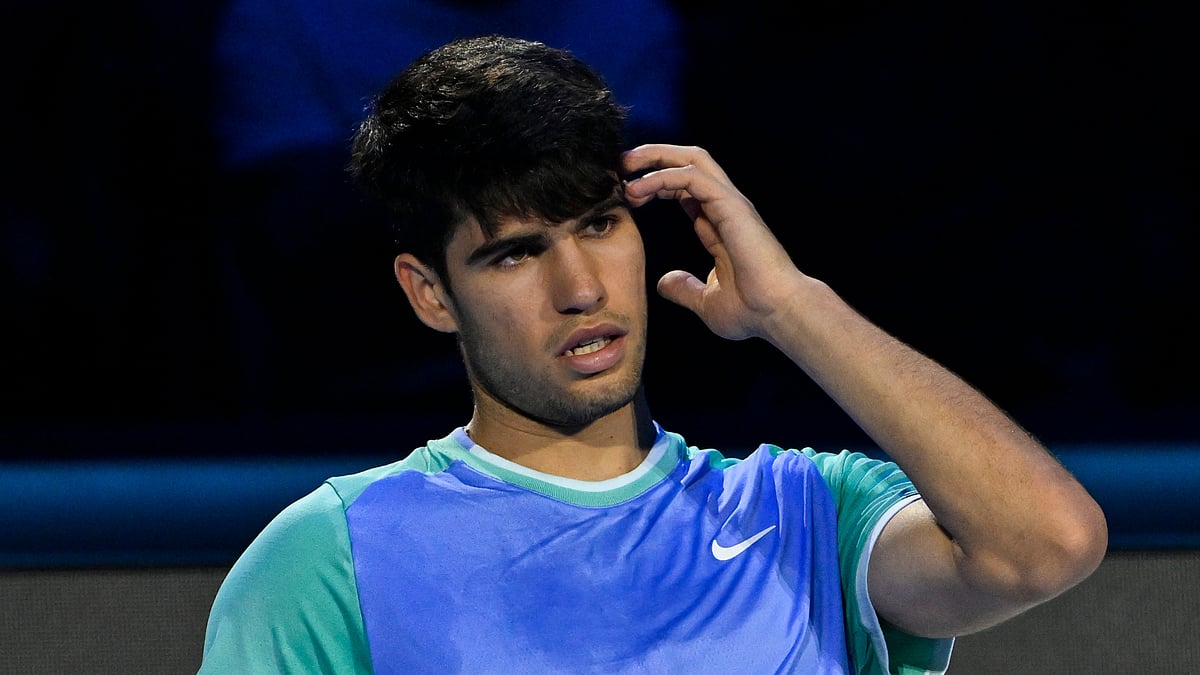 Carlos Alcaraz lost his first match of the ATP Finals to Casper Ruud on Friday - null