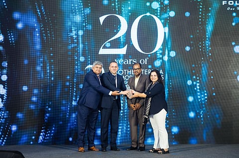 (L- R) Mr. Cdr. Sandeep Bali, Mr.Ahmed Ekzayez, Dr.Abraham Mathai, Dr.Farhat Mantoo