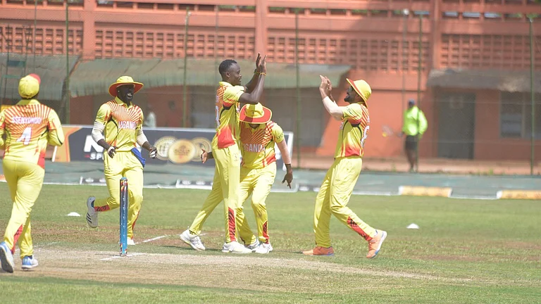 Uganda cricket team. - X/ICCAfrica