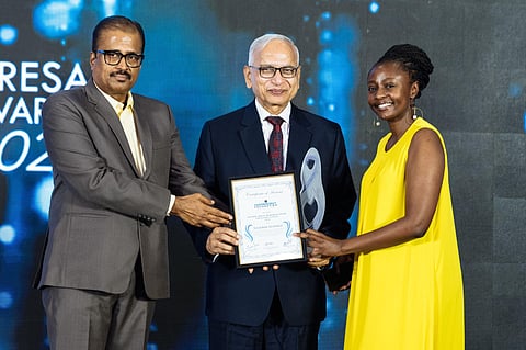 (L-R) Dr.Abraham Mathai, Justice Shri.K.K Tated, Ms.Wangechi Githaiga