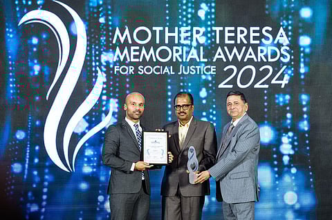 (L-R) Mr.Khaled Abu Ajwa, Dr.Abraham Mathai, Shri. M.A.Sayeed