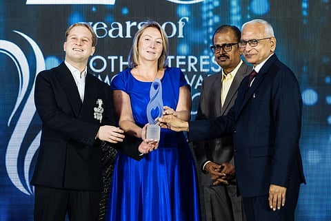 (L- R)-Mr.Jan Grochowski, Ms.Aneta Żochowska, Dr.Abraham Mathai, Justice Shri K.K.Tated