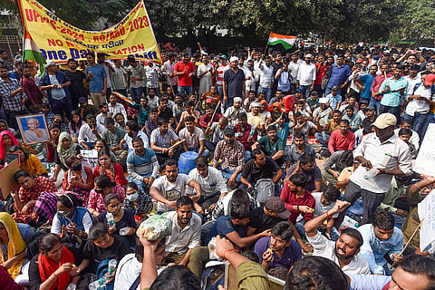 Aspirants protest over govt exams scheduling in UP