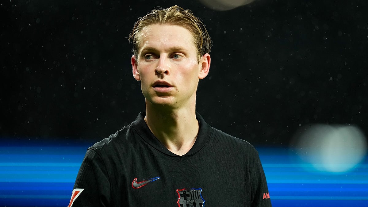Frenkie de Jong in action for Barcelona last time out