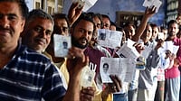 PTI : Indians lined up to vote