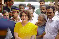 Photo: PTI :  Priyanka Gandhi Vadra in Wayanad