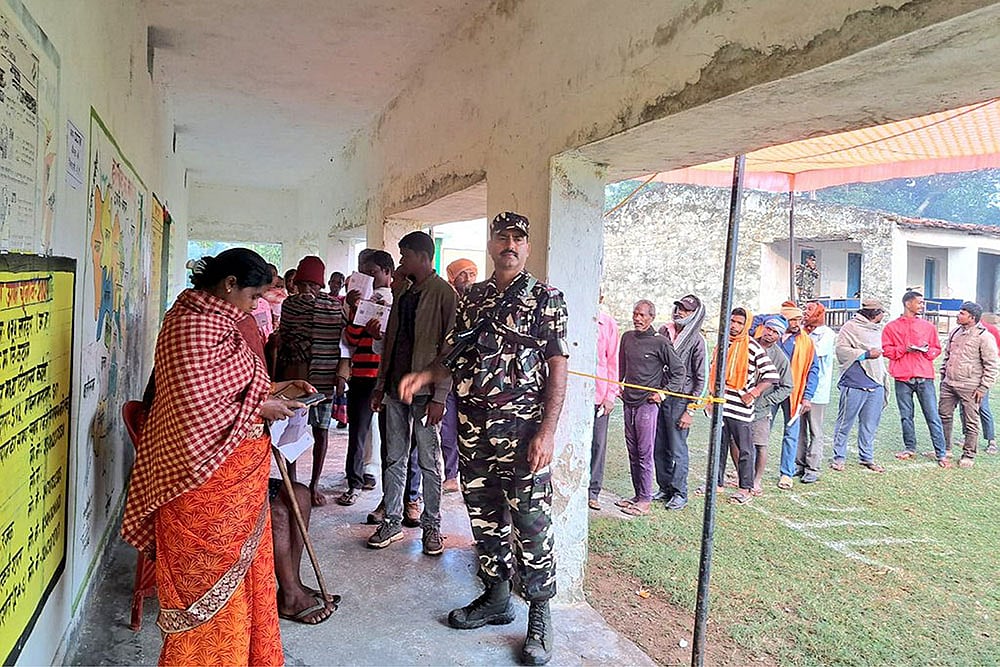 | Photo: PTI : J'khand polls: phase 1 voting