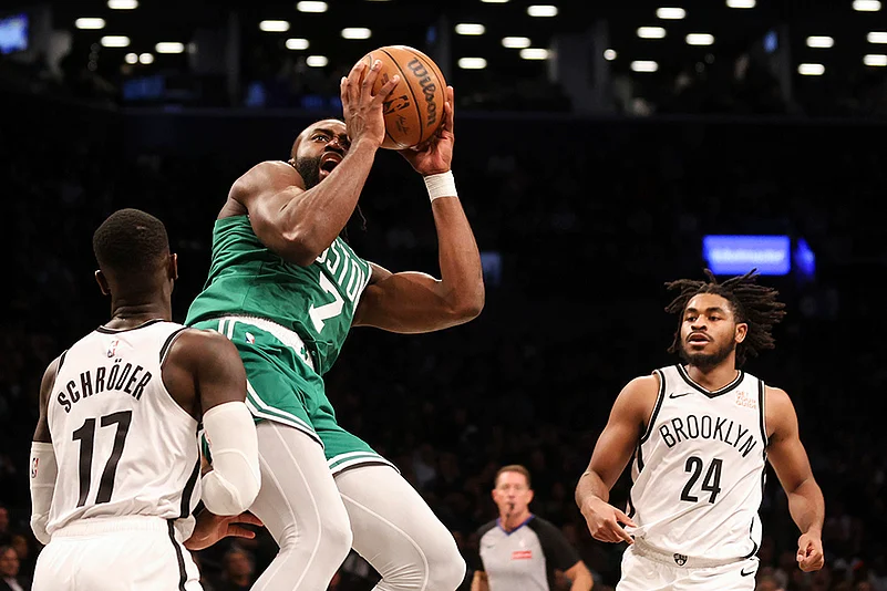Boston Celtics vs Brooklyn Nets NBA basketball match photo gallery_ Jaylen Brown