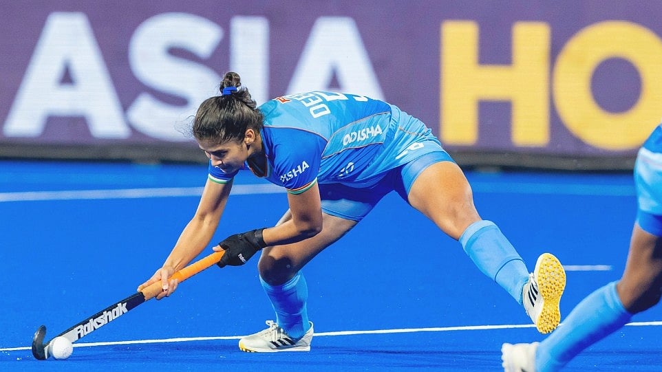 Photo: X | Asian Hockey Federation : India's Deepika during the match against Thailand in the Women's Asian Champions Trophy 2024.