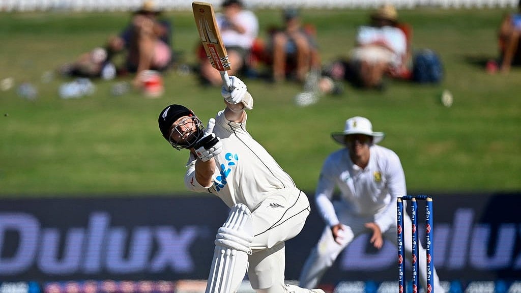 Photo: Andrew Cornaga/Photosport via AP                   : File photo of Kane Williamson batting in a Test match.