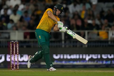 IND vs SA 4th T20: South Africa's David Miller plays a shot