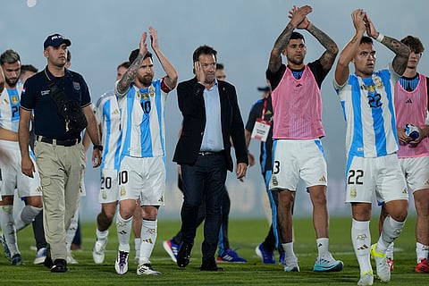 FIFA World Cup 2026 Qualifiers: Argentina's players wave to fans at the end of match