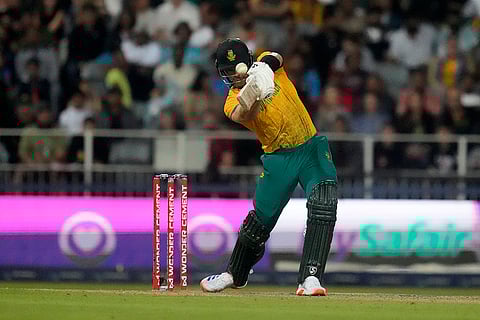 IND vs SA 4th T20: South Africa's Tristan Stubbs plays a shot