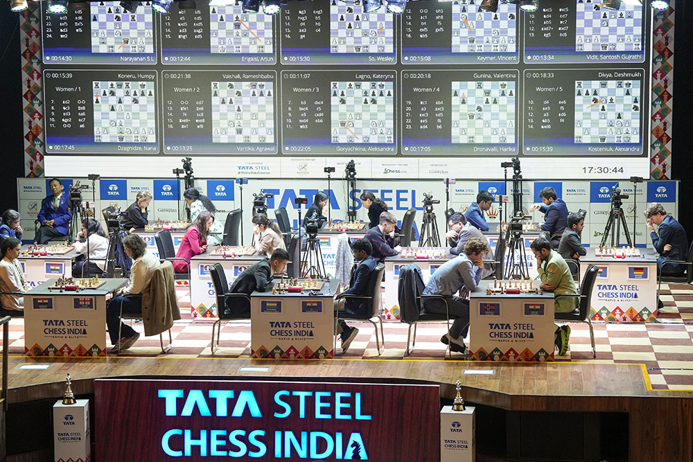 Tata Steel Chess India Rapid, Day 2: Grand Masters of different countries at play