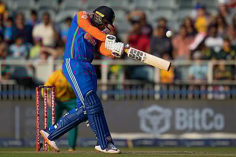 IND vs SA 4th T20: India's Abhishek Sharma plays a shot