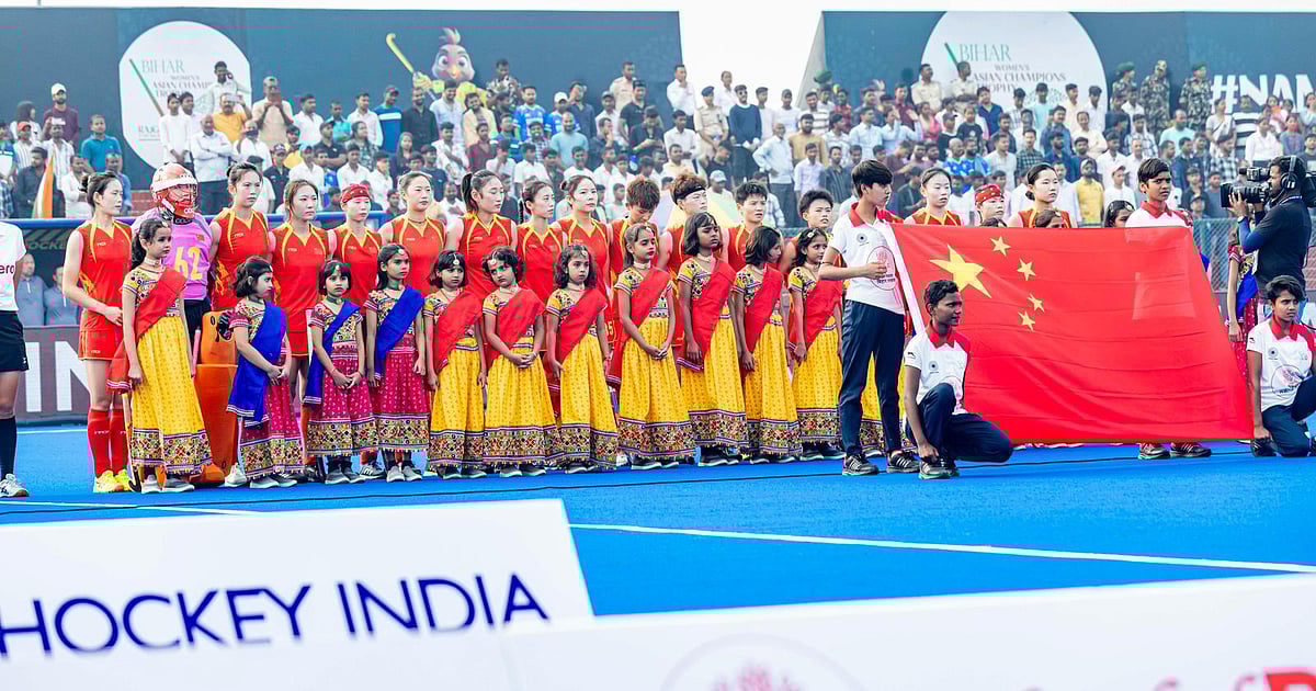 X/HockeyIndia : China women's hockey team.