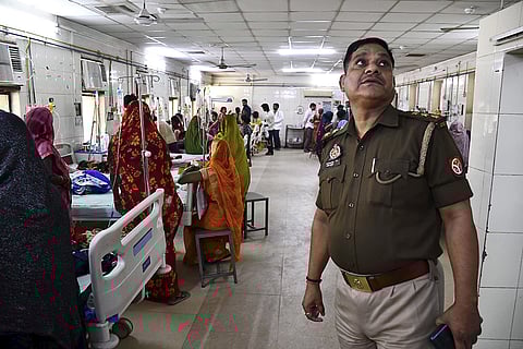 Fire safety inspection at Prayagraj hospital