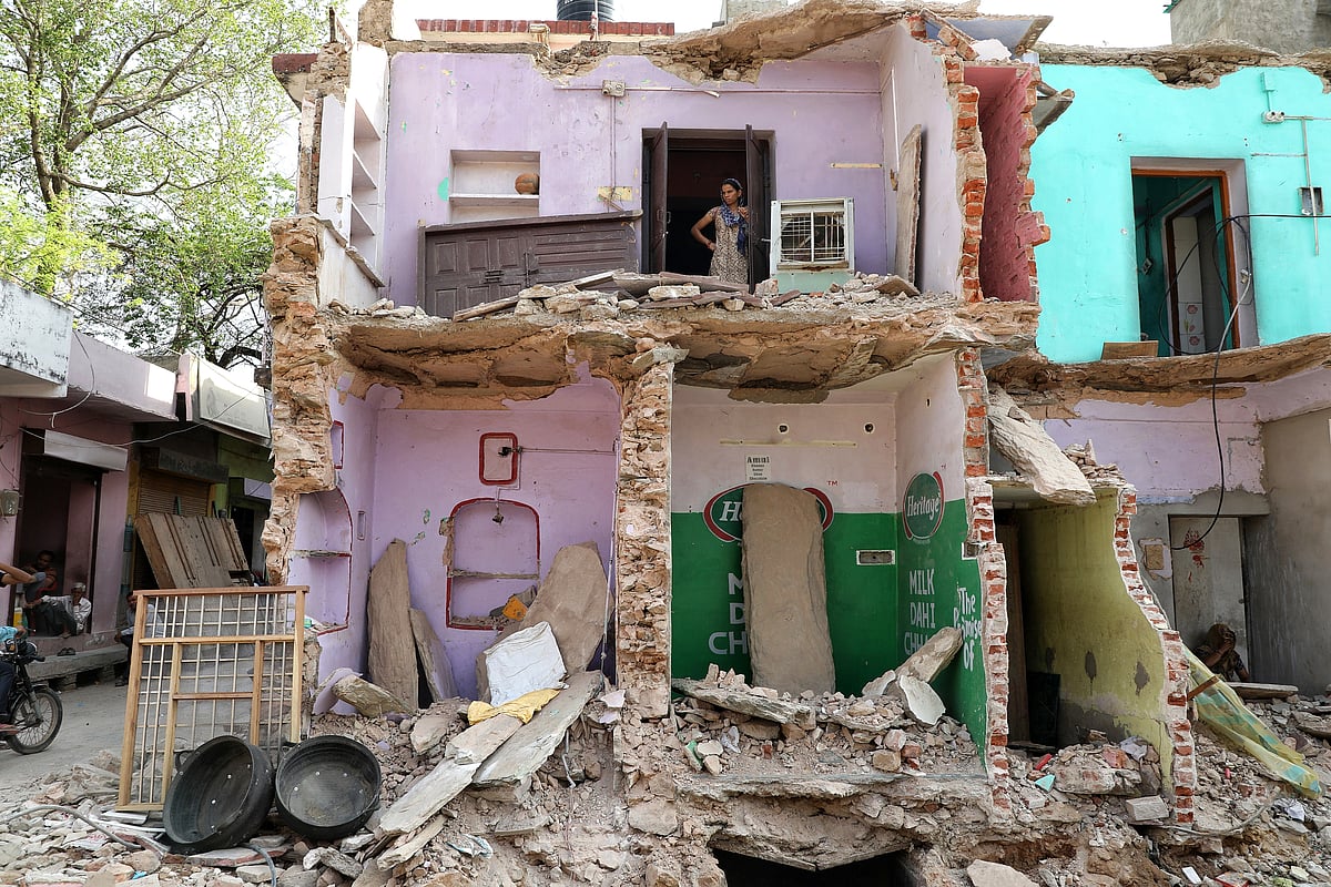 Photo Credit - Suresh K Pandey : Demolished homes and shops in Rajgarh, Alwar