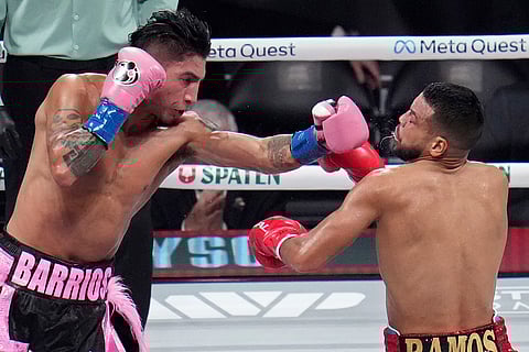 Barrios vs Ramos Boxing: Mario Barrios hits Abel Ramos