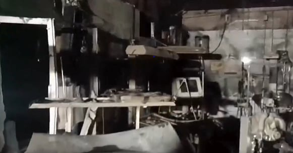 PTI : Visual from the NICU department of Maharani Laxmi Bai Medical College in Jhansi where the fire broke out