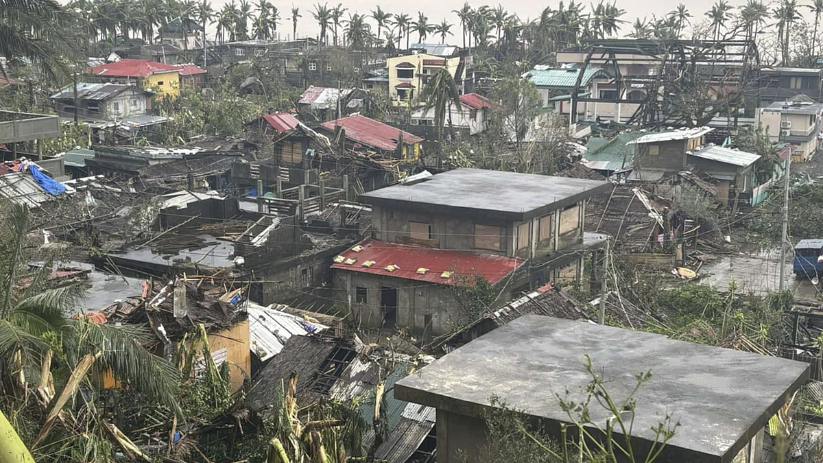 AP : This photo provided by the MDRRMO Viga Catanduanes, shows damaged houses caused by Typhoon Man-yi in Viga, Catanduanes province, northeastern Philippines Sunday, Nov. 17, 2024. 