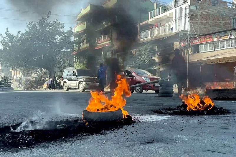 Protest After 6 Killed From Meitei Community