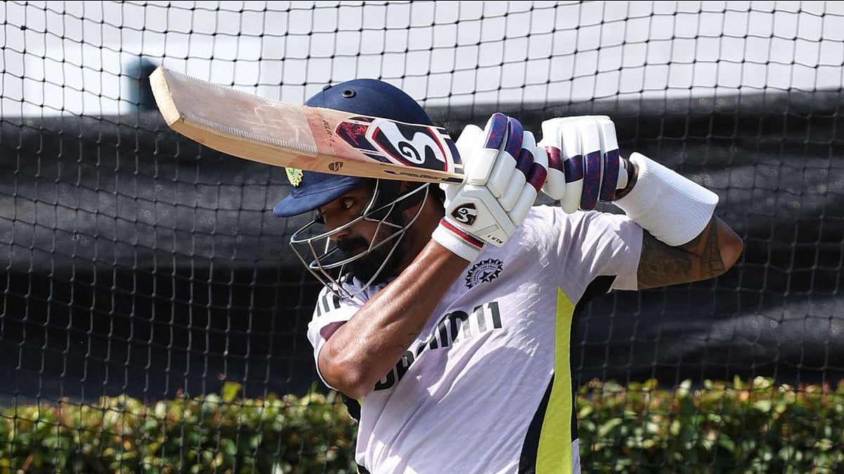 India batter KL Rahul in the nets. - Photo: X | KL Rahul