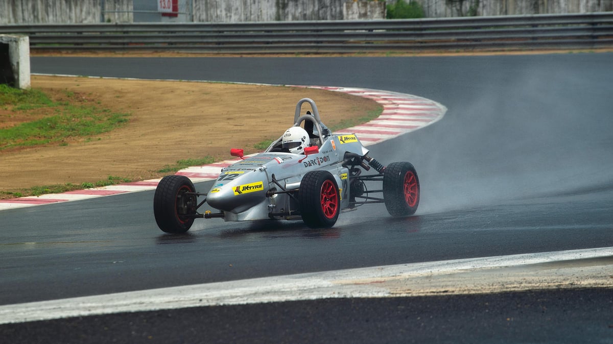 File Photo : Dark Don Racing's Tijil Rao had a strong weekend, finishing Race One in first and Race Two in third at the JK LGB 4 Races at Coimbatore Speedway.