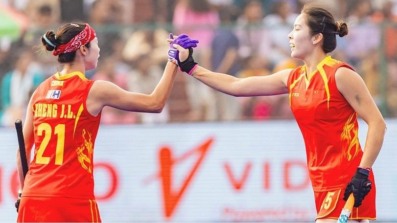 X | Asian Hockey Federation  : A glimpse from China Vs South Korea Womens Asian Champions Trophy 2024 match in Rajgir, Bihar. 