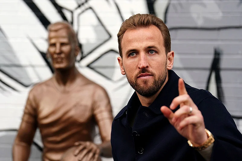 Britain Soccer Harry Kane Statue
