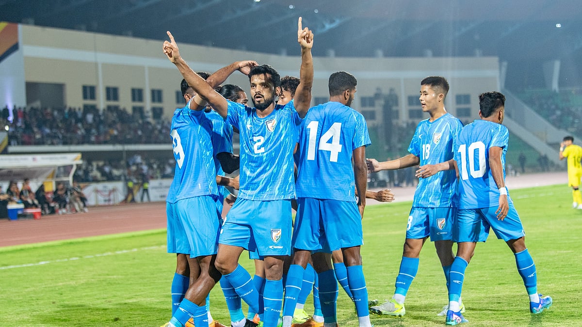 X/ @IndianFootball : Rahul Bheke celebrating the equalizer. 