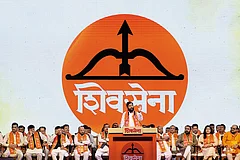 | Photo: Getty Images : One Man, Many Moods: Maharashtra Chief Minister Eknath Shinde addresses a rally in Mumbai