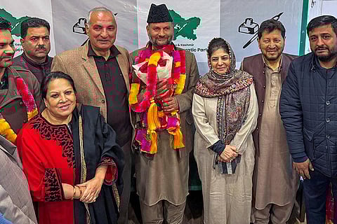 Mehbooba Mufti at function for newly elected PDP MLAs