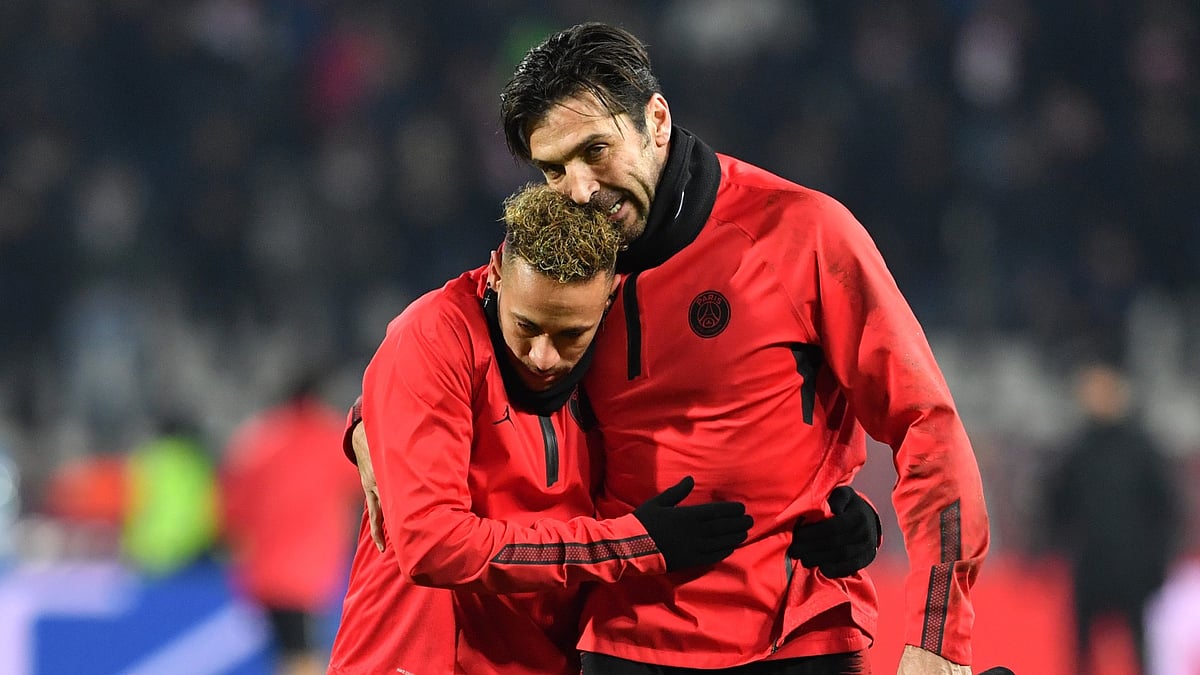 Gianluigi Buffon and Neymar