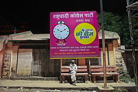 A supporter of Ajit Pawar