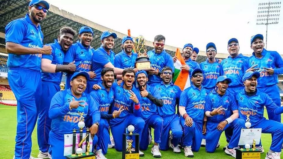 Photo: X | Johns : India blind cricket team.