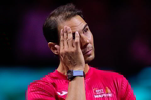 Davis Cup 2024 Finals: Nadal during a tribute after playing his last match