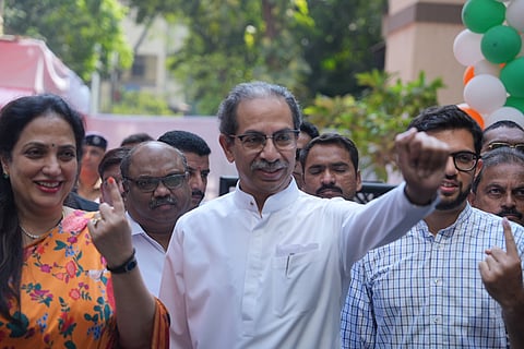 Maha Assembly polls: Uddhav Thackeray and family arrive to vote