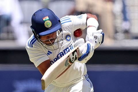 IND Vs AUS 1st Test, Day 1: India's Dhruv Jurel bats during play