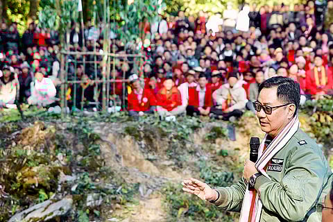 Kiren Rijiju in Arunachal Pradesh