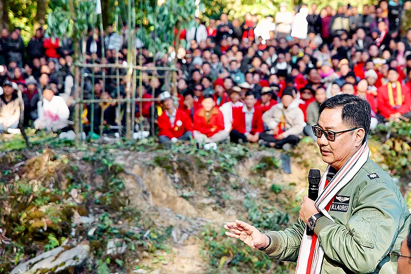 Kiren Rijiju in Arunachal Pradesh