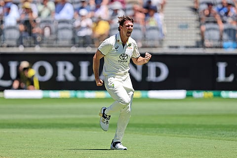 IND Vs AUS 1st Test, Day 1: Australia's Mitchell Marsh celebrates the wicket of India's Dhruv Jurel