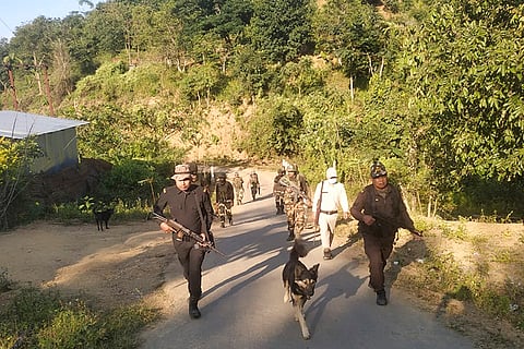 Security in different parts of Manipur