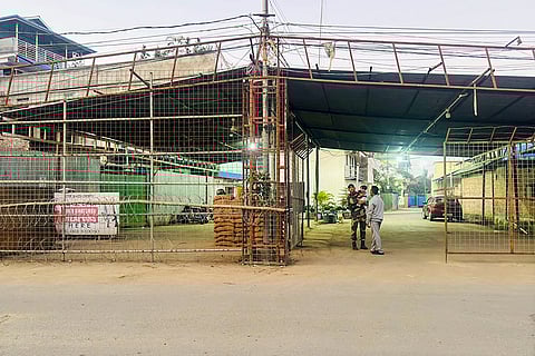 Manipur Minister attempts to protect house from mob attack